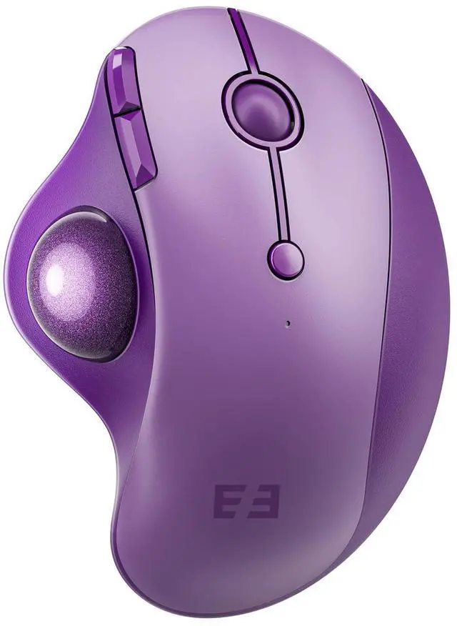 Main image of seenda Wireless Trackball Mouse, Bluetooth Rollerball Thumb Control Mice Ergonomic, Rechargeable, Multi Devices Connection Compatible for Mac/Android/Windows Computers - Purple
