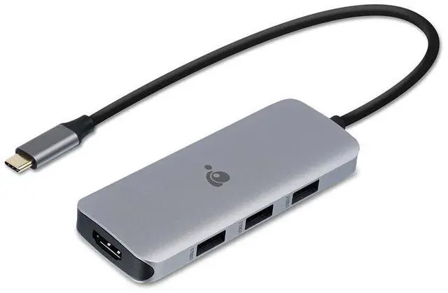 Alt view image 2 of 5 - IOGEAR Docking Station USB-C 6-1 Nano Dock Pro Dock, Dual Monitors GUD3C8K2P with USB-C 6Ft Cable and 100W USB-C GaN Charger Adapter Bundle