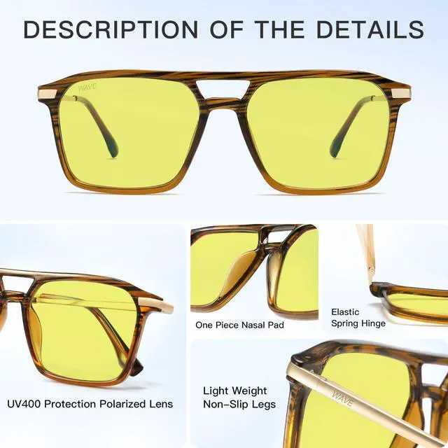 Alt view image 4 of 5 - WAVE Blue Light Blocking Glasses,Gaming Glasses with Metal Frames,Computer Glasses for Eye Strain,Anti Glare