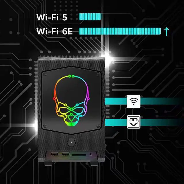 Alt view image 4 of 5 - BRENUC NUC 11 Extreme Kit Beast Canyon NUC11BTMi7 Intel Core i7-11700B Gaming PC Barebone Supports 12'' Max Video Card Length, UHD, WiFi, Bluetooth, HDMI, USB 3.1, SD Card