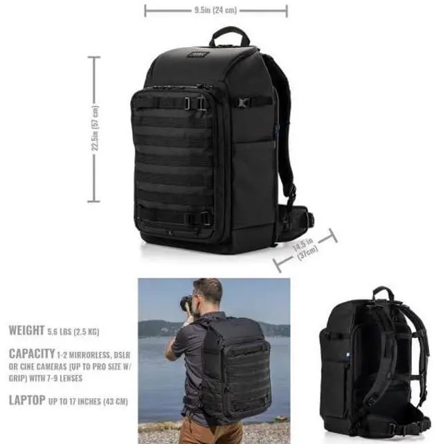 Alt view image 3 of 5 - Tenba Axis v2 20L Backpack - Black (637-754)