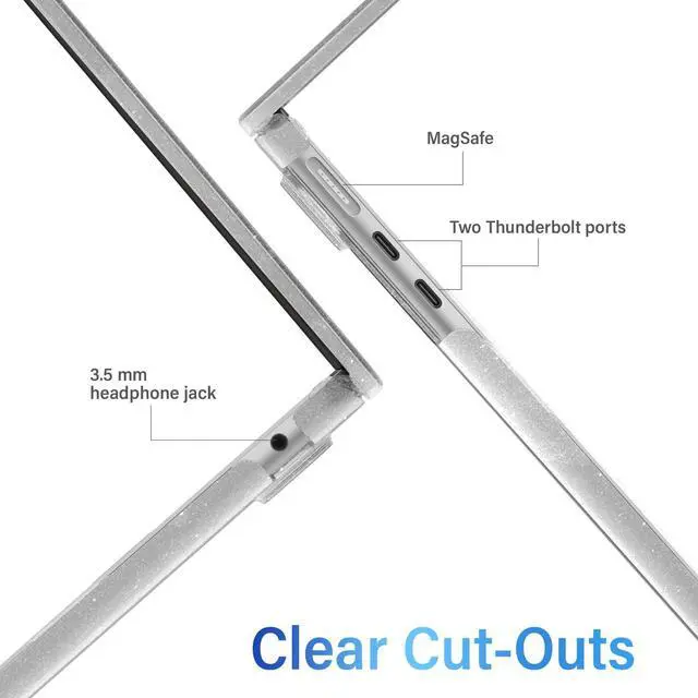 Alt view image 5 of 5 - IBENZER Compatible with New 2025 2024 2023 MacBook Air 15 Inch Case M4 A3241 M3 A3114 M2 A2941, Hard Shell Case for Mac Air 15.3" Retina Display & Touch ID, Bow, MAT15-BOW