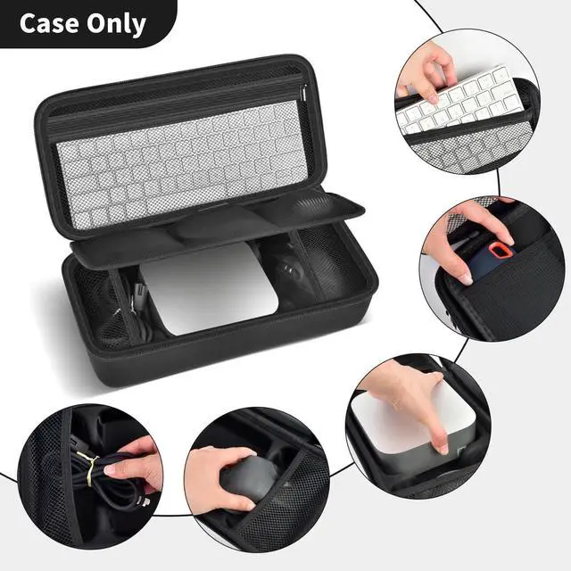 Alt view image 3 of 5 - Case Compatible with Apple 2024 Mac Mini M4/ M4 Pro Chip Desktop Computer, Hard Electronics Organizer Fits for Keyboard, Magic Mouse, Charger and Accessories (Box Only)-Black