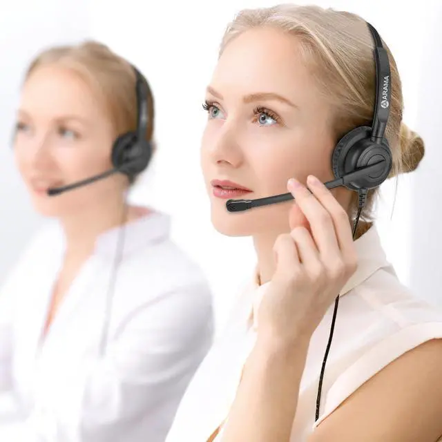 Alt view image 3 of 5 - Arama Cell Phone Headset with Microphone Noise Cancelling & in-line Control,3.5mm Computer Headset for iPhone,Android,Samsung,LG,HTC,BlackBerry Mobile Phone and iPad Tablets