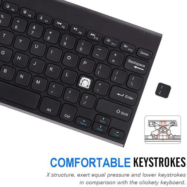 Alt view image 4 of 5 - Arteck Bluetooth Keyboard, Stainless Steel Universal Portable Wireless Bluetooth Keyboard for iOS iPad 10.2-inch, Air, Pro, Mini, Android, Windows Tablets PC Smartphone Built in Rechargeable Battery