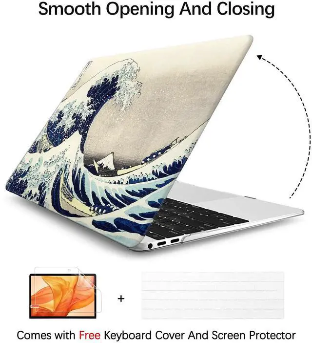 Alt view image 3 of 5 - Berkin Arts for MacBook Pro 16 Inch Cover A3403 A3186 A2991 A2780 A2485 (2024-2021) with M4/M3/M2/M1 Pro/Max Chip with Keyboard Cover & Screen Protector Ukiyo-e (The Great Wave by Hokusai)