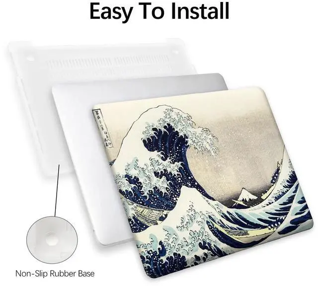 Alt view image 5 of 5 - Berkin Arts for MacBook Pro 16 Inch Cover A3403 A3186 A2991 A2780 A2485 (2024-2021) with M4/M3/M2/M1 Pro/Max Chip with Keyboard Cover & Screen Protector Ukiyo-e (The Great Wave by Hokusai)