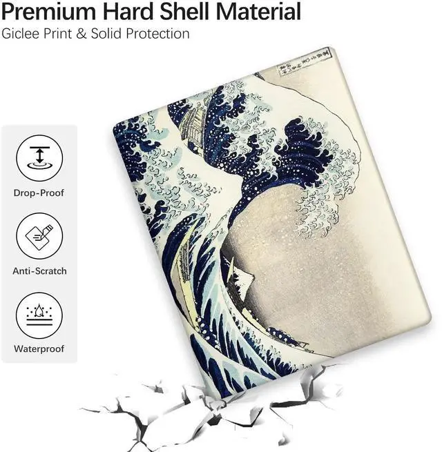 Alt view image 4 of 5 - Berkin Arts for MacBook Pro 16 Inch Cover A3403 A3186 A2991 A2780 A2485 (2024-2021) with M4/M3/M2/M1 Pro/Max Chip with Keyboard Cover & Screen Protector Ukiyo-e (The Great Wave by Hokusai)