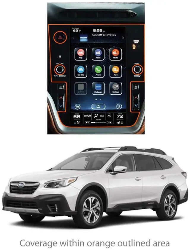 Alt view image 3 of 5 - BoxWave Screen Protector for Subaru 2020 Outback (11.6) (Screen Protector ClearTouch Crystal (2-Pack), HD Film Skin - Shields from Scratches