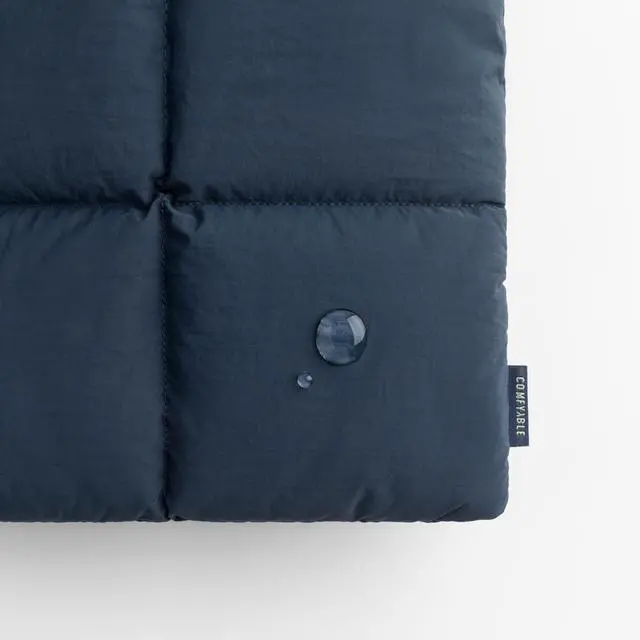 Alt view image 4 of 5 - Comfyable Puffy Laptop Sleeve 15 Inch 16 Inch, Quilted Puffer Laptop Carrying Case, Pillow Pouch Compatible for MacBook Air 15 in M4 2025 & MacBook Pro 16 in M4 2024, Dark Blue