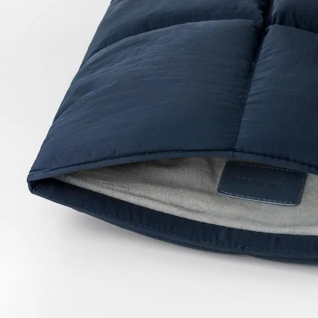 Alt view image 3 of 5 - Comfyable Puffy Laptop Sleeve 15 Inch 16 Inch, Quilted Puffer Laptop Carrying Case, Pillow Pouch Compatible for MacBook Air 15 in M4 2025 & MacBook Pro 16 in M4 2024, Dark Blue