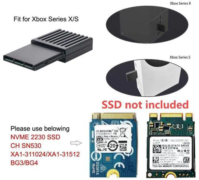 Alt view image 3 of 5 - chenyang M.2 NVMe to PCIe 4.0 CF Express Type B Hard Drive Converter Box for Xbox Series X/S 2230mm CH SN530 SSD (Box no Capacity)