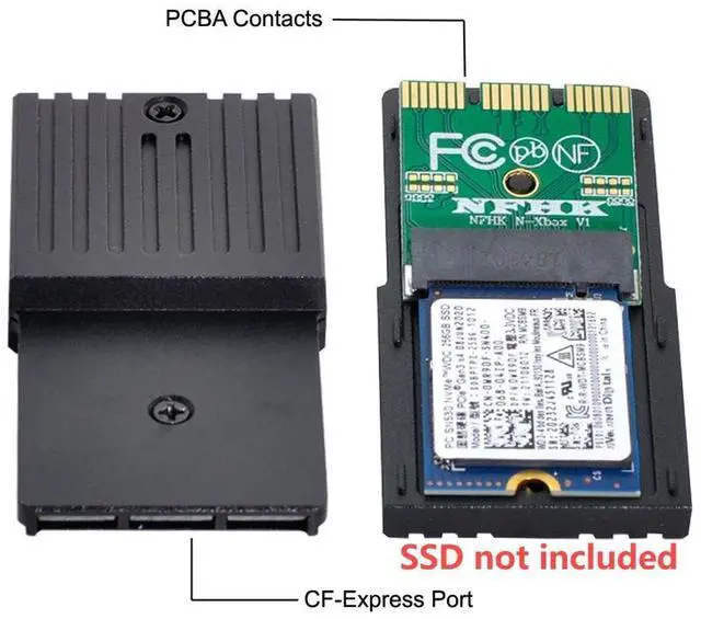 Alt view image 4 of 5 - chenyang M.2 NVMe to PCIe 4.0 CF Express Type B Hard Drive Converter Box for Xbox Series X/S 2230mm CH SN530 SSD (Box no Capacity)