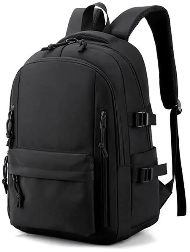 Main image of Casual Laptop Backpack for Men and Women, Commuter Backpack, Gym, Travel, Sports, Work, Book Bag, Business Black Backpack, Lightweight Back Pack, Waterproof, 30L.