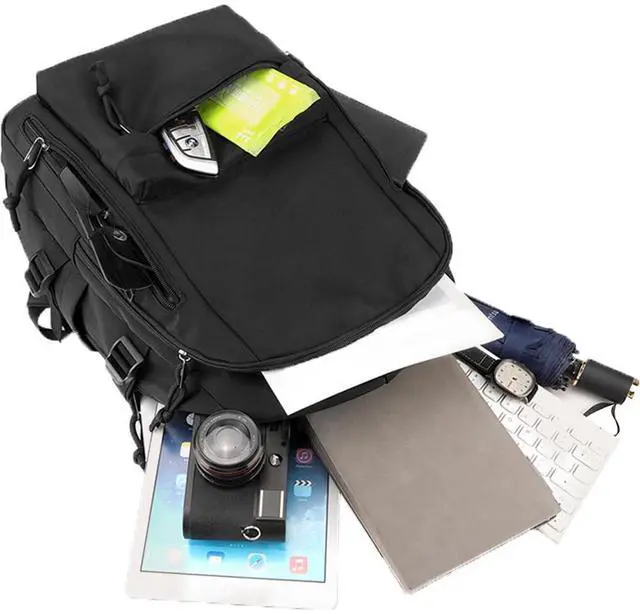 Alt view image 4 of 5 - Casual Laptop Backpack for Men and Women, Commuter Backpack, Gym, Travel, Sports, Work, Book Bag, Business Black Backpack, Lightweight Back Pack, Waterproof, 30L.