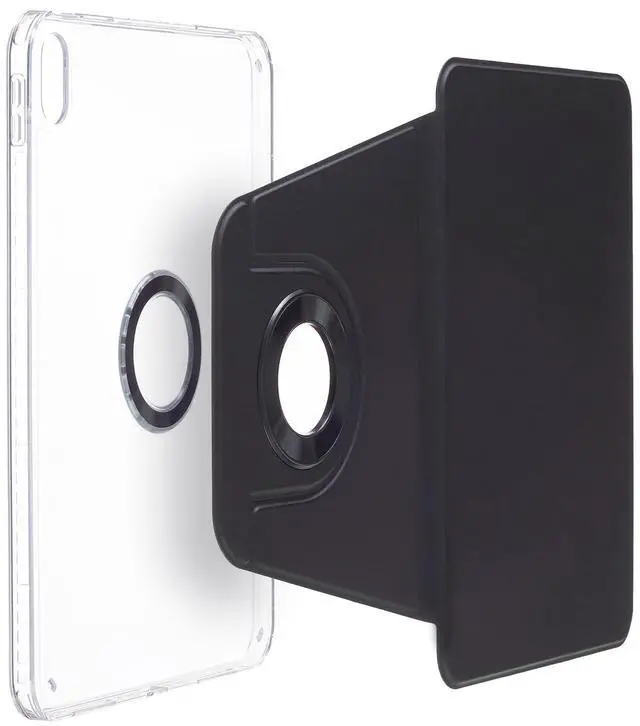 Alt view image 4 of 5 - iPad Pro-6 5 4 3 (12.9'') Case, DMaos Magnetic Detachable Smart Cover, 360deg Rotation Foldable Stand - Black