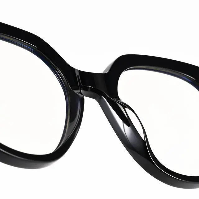 Alt view image 3 of 5 - Dollger Blue Light Blocking Glasses For Woman Men Thick Square Frame Round Non-Prescription, For Computer, Work,Gaming,TV (Black)