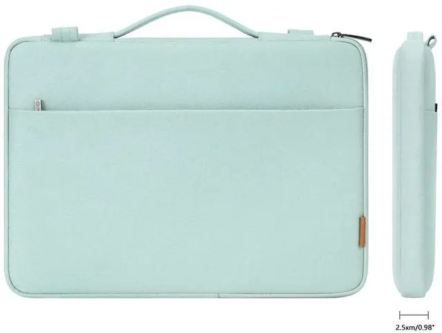 Alt view image 2 of 5 - DOMISO 17.3 Inch Laptop Bag Cover Waterproof Shockproof Notebook Sleeve Case Shoulder Bag Protective Cover for 17.3" HP Pavilion 17/HP Envy 17/17/MSI/Lenovo IdeaPad 321,Mint Green