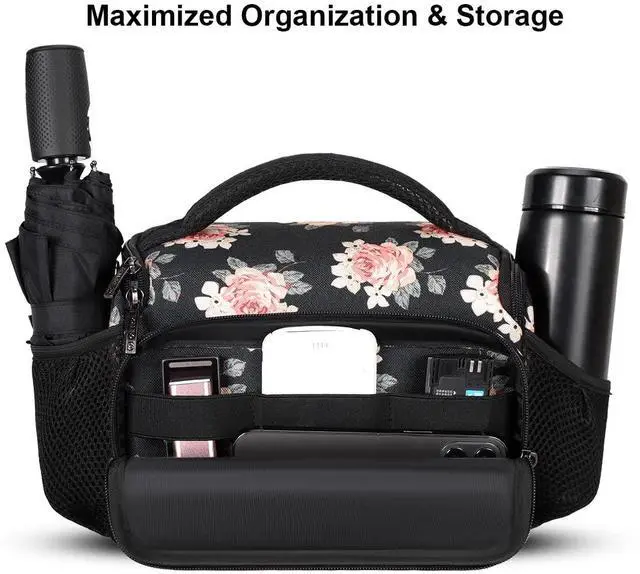 Alt view image 4 of 5 - DOMISO Camera Bag Case Waterproof Anti-shock Shoulder Bag, Flower