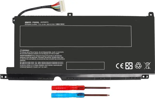 Main image of 52.5WH PG03XL Battery Replacement HP Pavilion Gaming 15 Laptop Battery for hp Pavilion 15-DK0XXX DK0056WM DK0068WM 15-DK0055NR/DK200/EC0013DX 15Z-EC200 16-A0032DX A0035NR L48495-005 Battery(Type A) .