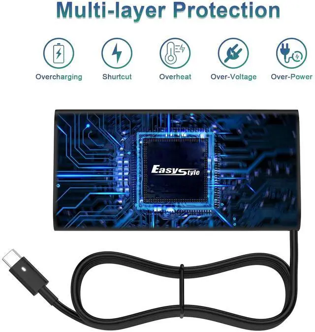 Alt view image 3 of 5 - Replacement for Dell 130W Laptop Charger USB C Slim Adapter - XPS 17 15 7590 9700 9500 9510 Precision 5560 3560 5540 5570 5550 3561 3550 5510 5520 Latitude 7410 7310 7210 Type C Computer AC Power Cord