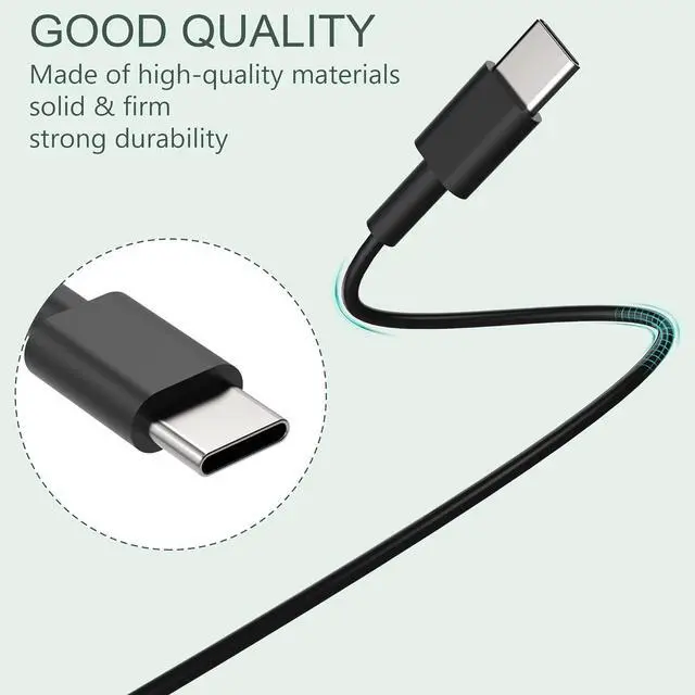 Alt view image 3 of 5 - Replacement for Dell Laptop Charger 65W USB Type C AC Power Adapter Include Power Cord for Dell Latitude 3340 3440 3540 5340 5440 5540 7340 7440 7640 9440 2in1