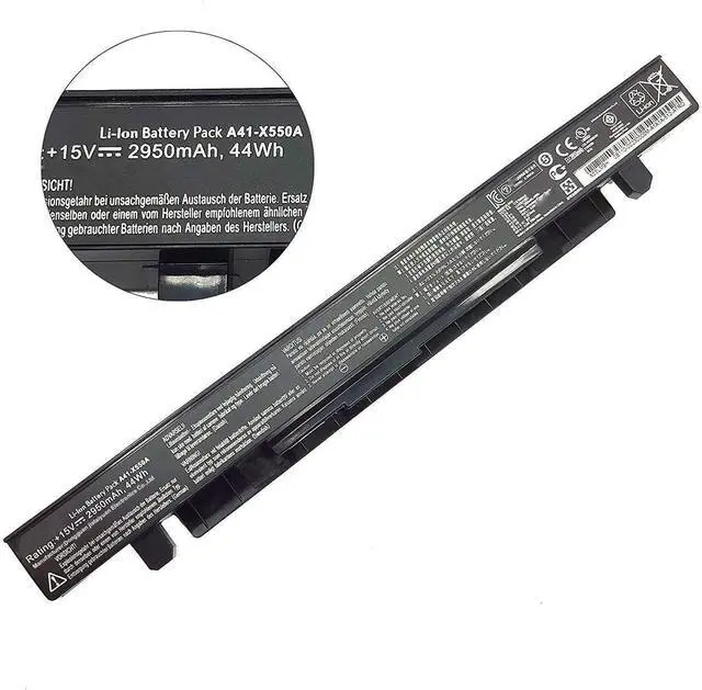 Main image of A41-X550A A41X550A A41-X550 A41X550 Laptop Battery Replacement for Asus R510C X550C X550L X550J R510L X550CA X552E X550V K550L F550V X550A P550C X550EA X550D R510 X550VX F550C (15V 2950mAh 44Wh)