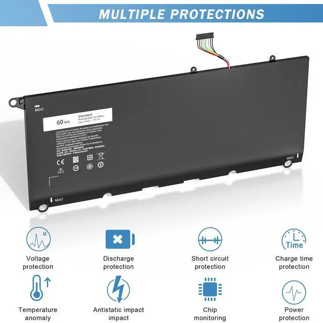 Alt view image 5 of 5 - YUERYE PW23Y Battery for Dell XPS 13 9360 13-9360-D1605G 13-9360-D1605T 13-9360-D1609 13-9360-D1609G 13-9360-D1705G Series 0RNP72 0TP1GT 0PW23Y