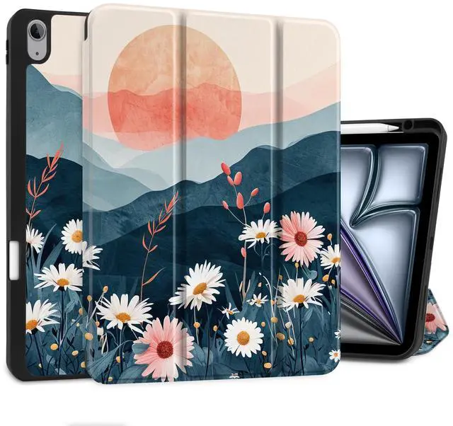 Main image of DONGKE for iPad Air 13 Inch Case M3 2025, M2 2024 - [Built-in Pencil Holder] Slim Trifold Stand Shockproof Protective Cover with Soft TPU Back Support Auto Sleep/Wake - Daisie