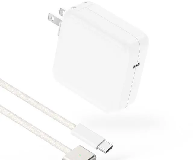 Main image of Charger for MacBook Pro 14 16 inch MacBook Air 13 15 inch 2025 2024 2023 2022 2021 M4 M3 M2 M1 Mac, Super Compact Power Adapter, 6.6FT USB C to 3 Braided Cable LED, Original Quality, Starlight