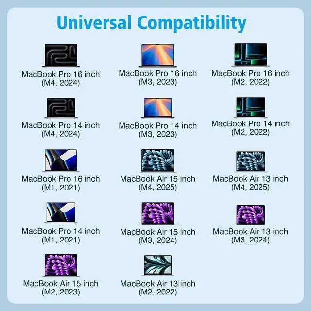 Alt view image 4 of 5 - Charger for MacBook Pro 14 16 inch MacBook Air 13 15 inch 2025 2024 2023 2022 2021 M4 M3 M2 M1 Mac, Super Compact Power Adapter, 6.6FT USB C to 3 Braided Cable LED, Original Quality, Starlight