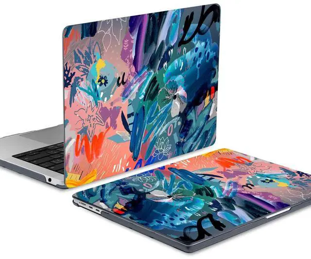 Alt view image 5 of 5 - DONGKE for 13.6 Inch MaBook Air M2 Case 2022 A2681, 4 in 1 Bundle Crystal Plastic Hard Shell Cover & Sleeve Bag & Keyboard Cover for M2 2022 MacBook Air 13 Inch, Graffiti