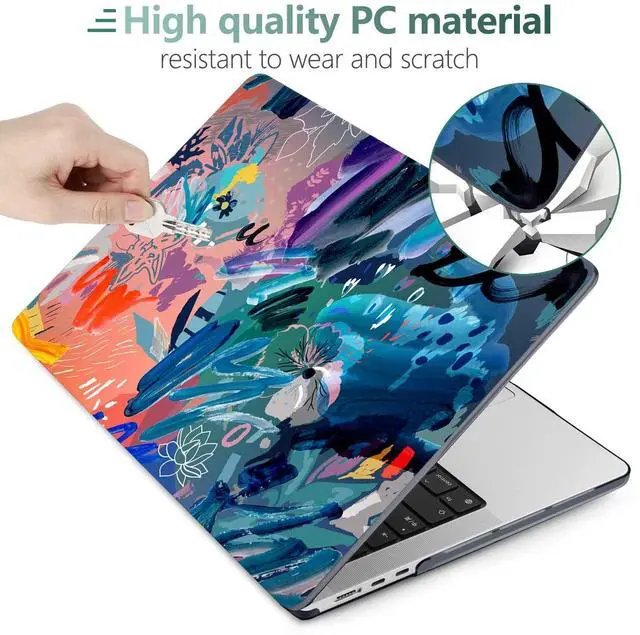 Alt view image 3 of 5 - DONGKE for 13.6 Inch MaBook Air M2 Case 2022 A2681, 4 in 1 Bundle Crystal Plastic Hard Shell Cover & Sleeve Bag & Keyboard Cover for M2 2022 MacBook Air 13 Inch, Graffiti