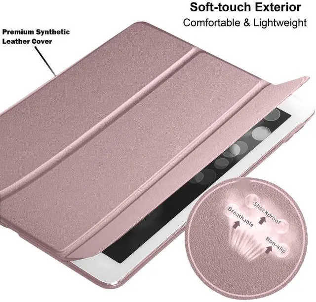 Alt view image 5 of 5 - DuraSafe Cases for iPad 9.7 Inch 6th Gen / 5th Gen [iPad 6 iPad 5 ] A1893 A1822 A1954 MRJN2LL/A MR7G2LL/A MR7F2LL/A MP2F2LL/A Ultra Slim Smart Auto Sleep/Wake PC Cover - Copper Golden