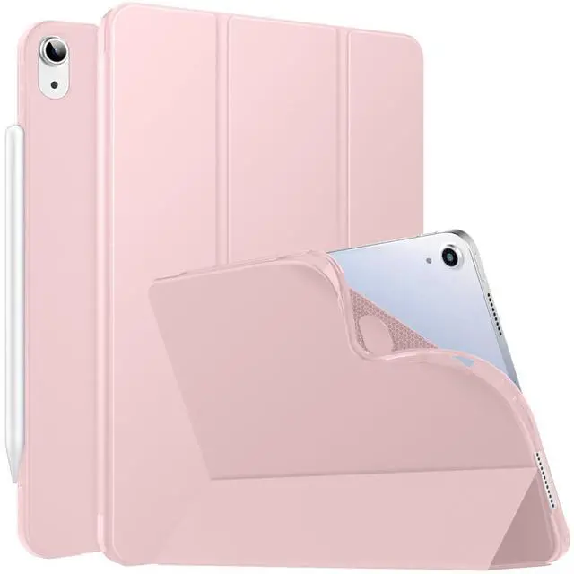 Main image of DuraSafe Cases for iPad Mini 6 8.3 Inch 2021 [ Mini 6th Gen ] A2567 A2568 A2569 MK7M3LL/A MLWL3LL/A MK7R3LL/A MK7P3LL/A MK7T3LL/A Smart Trifold Lightweight Soft Silicone TPU Back Case - Pink