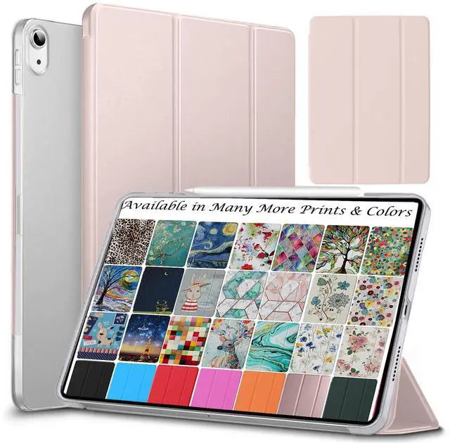 Main image of DuraSafe Cases for iPad PRO 9.7 Inch 2016 [ PRO 9.7 2016 ] A1673 A1674 A1675 MLMP2LL/A MM172LL/A MLMN2LL/A MLMW2LL/A Trifold Hard Smart PC Translucent Back Cover - Light Pink
