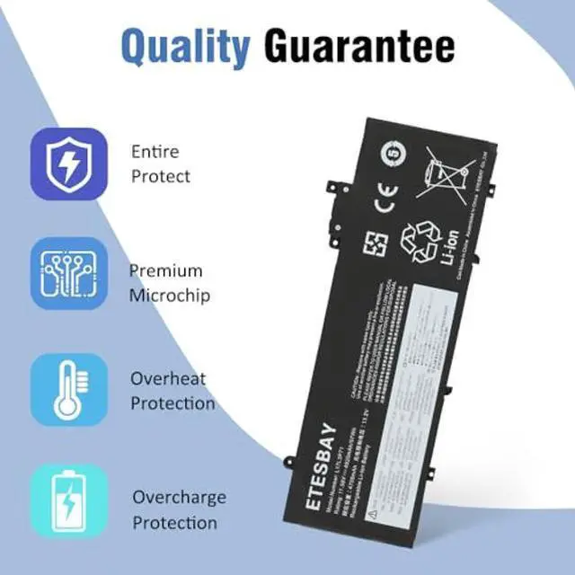 Alt view image 5 of 5 - ETESBAY L17M3P71 Laptop Battery Compatible with Lenovo ThinkPad T480S Series Notebook L17L3P71 L17M3P72 01AV478 01AV480 01AV479 SB10K97621 SB10K97622 SB10K97620