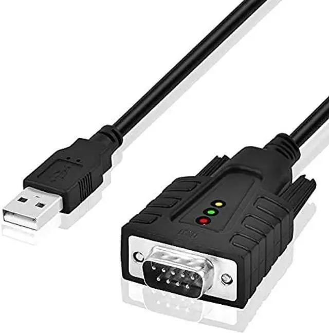 Alt view image 2 of 5 - DriverGenius USB232A-B-A | USB to Serial (DB9) Adapter with 3 LEDs - Compatible with Windows 11 and macOS 15 [(2-Piece/Package)]