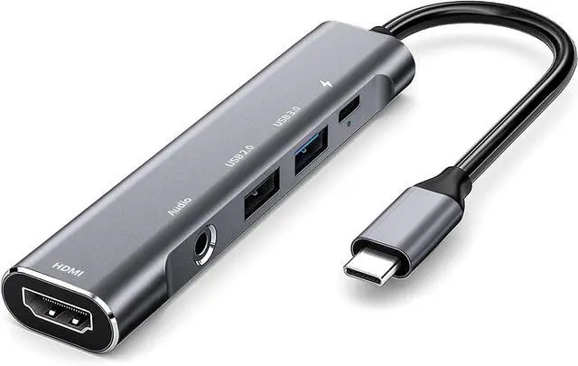 Main image of USB C to HDMI Adapter Dex Dock for Galaxy S25/S24/S23/S22/Note20/TabS9/S8/S7,Type-c hub with 3.5mm Audio Jack,4K HDMI,USB3.0,PD 60W,Adapter for iPhone 15/iPad Air 4/5,iPad mini 6,Nintendo Switch