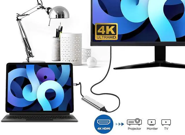 Alt view image 5 of 5 - USB C to HDMI Adapter Dex Dock for Galaxy S25/S24/S23/S22/Note20/TabS9/S8/S7,Type-c hub with 3.5mm Audio Jack,4K HDMI,USB3.0,PD 60W,Adapter for iPhone 15/iPad Air 4/5,iPad mini 6,Nintendo Switch