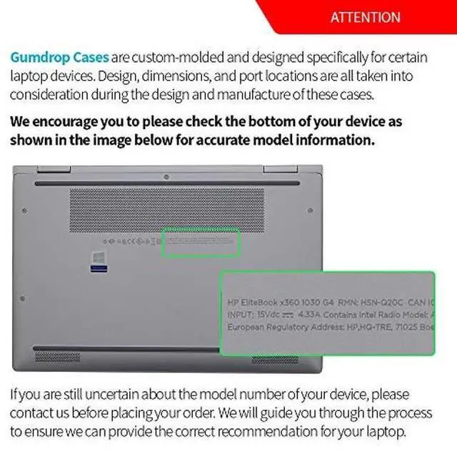 Alt view image 5 of 5 - Gumdrop Cases Droptech Chromebook Case for HP Chromebook 11 G5 EE Rugged Shock Absorbing Cover Black/Black 1FX82UT, 1FX83UT, 1BS77UT, 1BS76UT