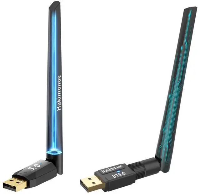 Main image of 100-150M Long Range Bluetooth 5.4 Adapter for PC, Wireless USB Dongle w/ 5dBi Antenna for Laptop Desktop Windows 11 10 8.1 7, Plug n Play Bluetooth Headphones Headset Speaker Mouse Keyboard Printer