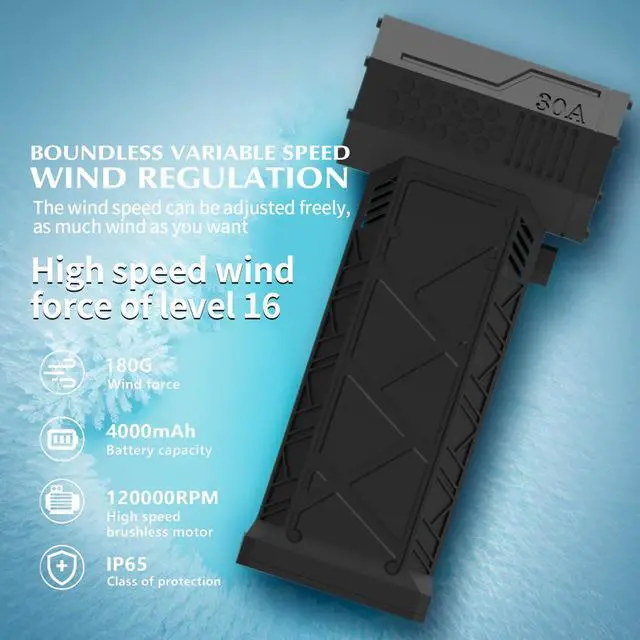 Alt view image 5 of 5 - Hi-HONX Compressed Air Duster, 130000 RPM Portable Mini Hand Powerful Jet Blower, Cordless Electric Air Duster Turbo Fan, High-Speed Air Blower with 4 Gear for Car, Cleaning, Camping, Outdoors