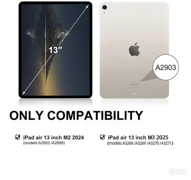 Alt view image 2 of 5 - IVEOPPE Keyboard Case for iPad Air 13 (M2 2024/M3 2025) - 7 Color Backlit, Wireless Detachable Bluetooth Keyboard with Auto Sleep/Wake Function, Stain Proof Folio Cover for iPad Air 13,Blue