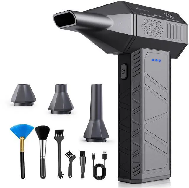 Main image of Electric Air Duster Rechargeable 110000RPM Compact Super Power Turbo Violent Fan Handheld Brushless High Pressure Compressed Air Duster for Computer Keyboard PC Car Home Outdoor Office Cleaning