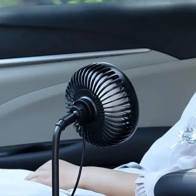 Alt view image 5 of 5 - Car Fan, USB Car Fan Mounted in Cup Holder with 3 Speeds Adjustable Low Noise 360 Degree Rotatable Portable Vehicle Cooling Fan for Travel