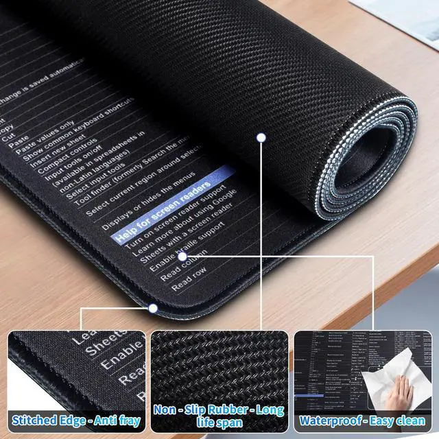 Alt view image 5 of 5 - InDesign Mousepad, InDesign Keyboard Shortcuts for Windows,Large Size, Waterproof, Anti Slip Keyboard Pad,Keyboard Tips, Gifts for Beginner with Creating and Designing Desk Mat
