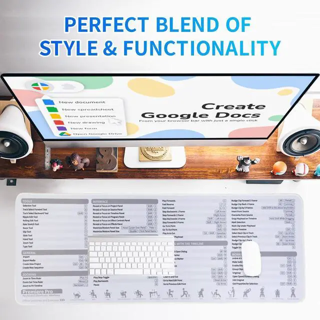 Alt view image 5 of 5 - Premiere Pro Shortcuts Mousepad, Adobe Premiere Keyboard Mouse Pad, Quick Reference Keyboard Shortcut Desk Mat for Video Eidting,Large Size,Waterproof, Non-Slip, Gifts for Friend