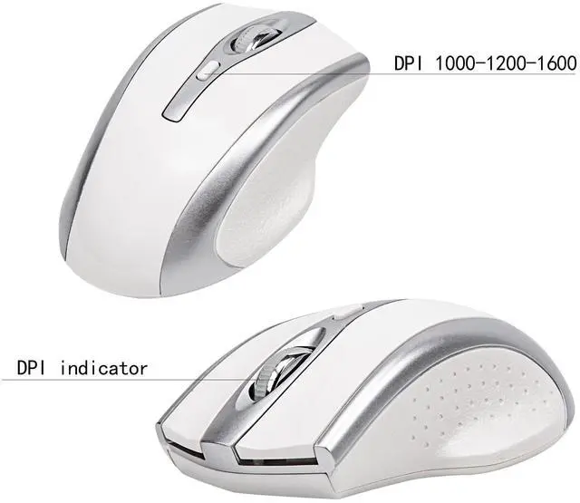 Alt view image 4 of 5 - Wireless Keyboard and Mouse Combo USB 2.4G Wireless Keyboard Compatible Windows Desktop Laptop Office Business Silver White