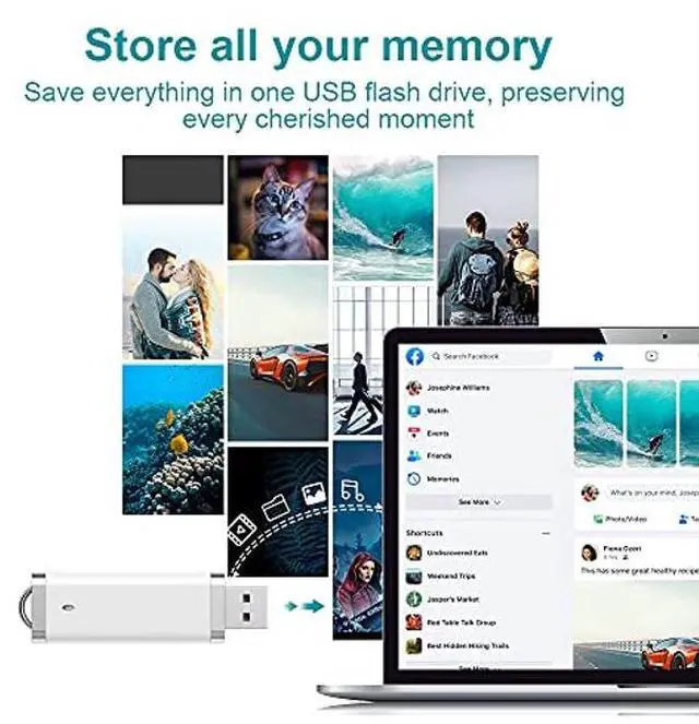 Alt view image 2 of 5 - KEXIN 8 GB Flash Drive 10 Pack 8GB USB Flash Drive Thumb Drive Jump Drive Pen Drive Memory Stick 10 Pack White